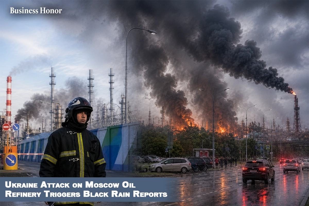  Ukraine Attack on Moscow Oil Refinery Triggers Black Rain Reports 